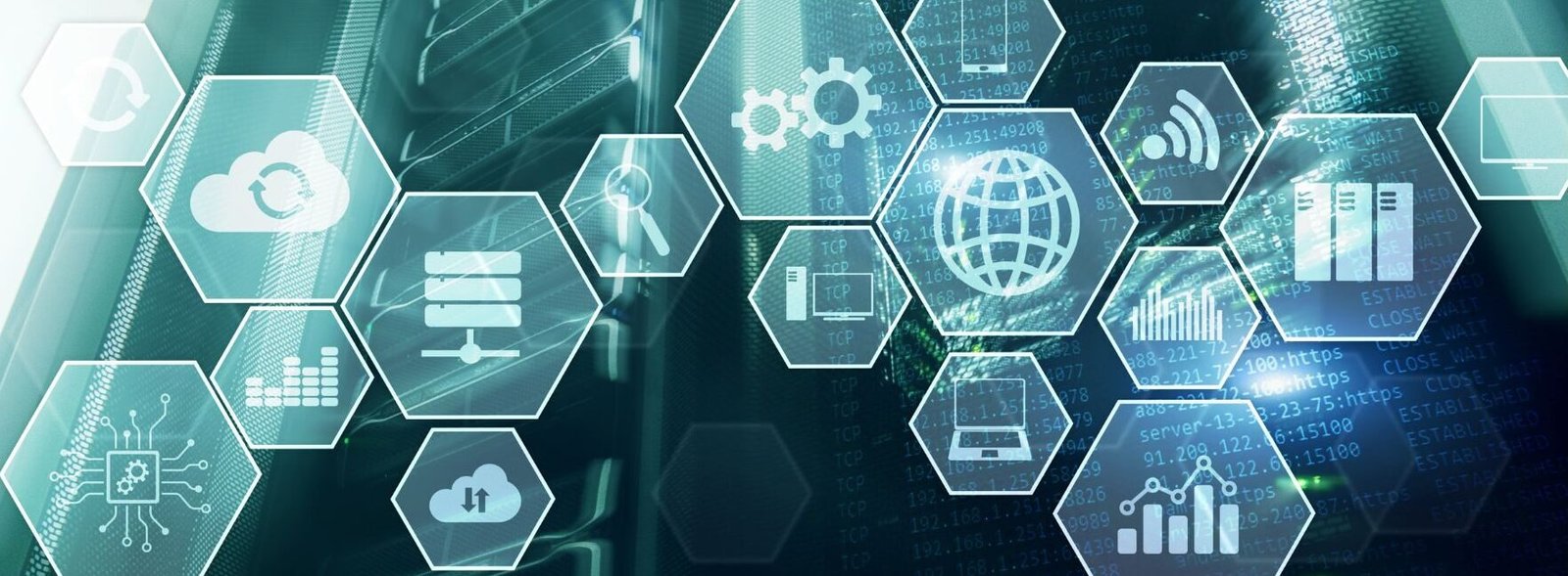 image with multiple data sources that is meant to represent data infrastructure